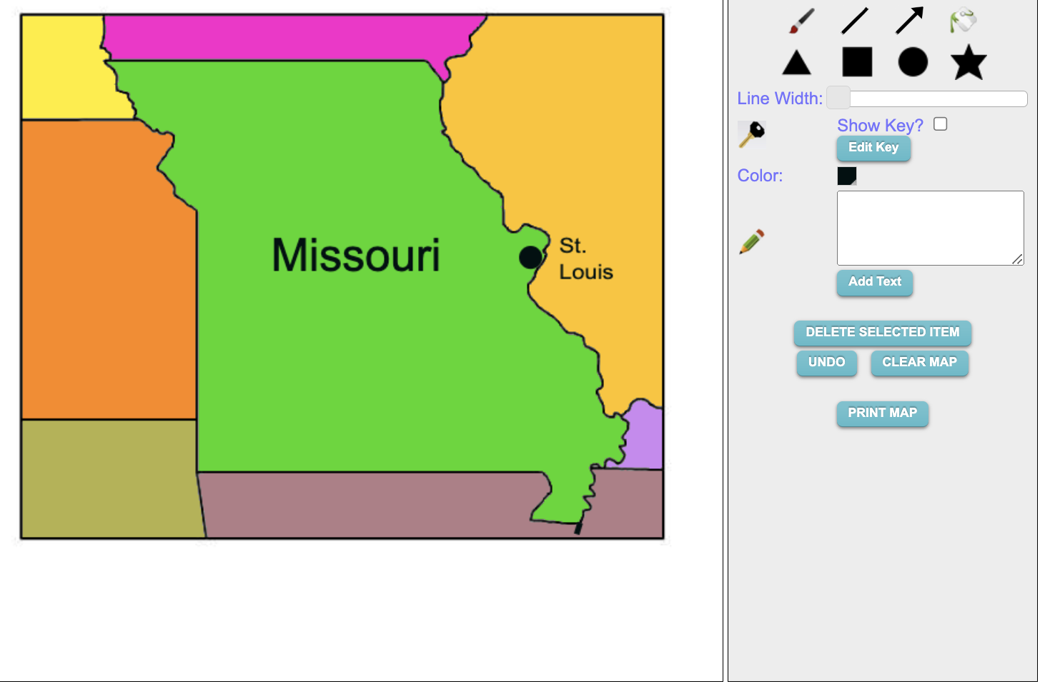 Make your Own Missouri Map Online